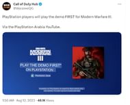 MW3 beta to release early on PlayStation (Image via Twitter/Call of Duty Hub)